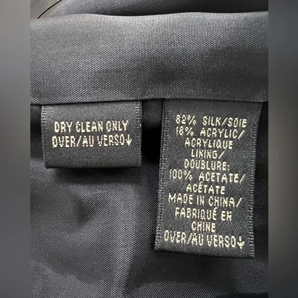 Dana Buchman Embossed Fern Silk Coat - Picture 4 of 10